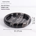 Natural Marble Round Fruit Bowl Decoration